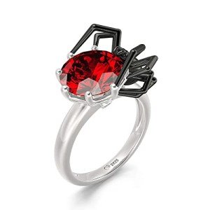 Sterling Silver Gothic Spider Ring Set
