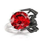 Sterling Silver Gothic Spider Ring Set