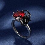 Sterling Silver Gothic Spider Ring Set