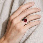 Sterling Silver Gothic Spider Ring Set