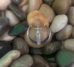 Sterling Silver Large Moon Goddess Pendant Necklace