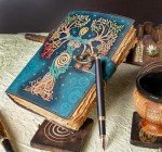 Book of Shadows with Lock Clasp – Vintage Leather