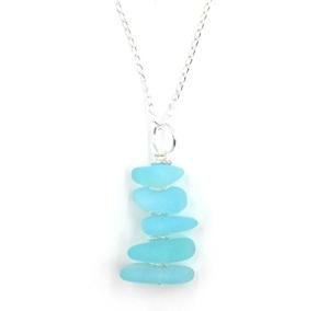 Stunning Sea Foam Blue Sea Glass Necklace