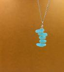 Stunning Sea Foam Blue Sea Glass Necklace