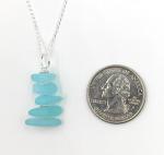 Stunning Sea Foam Blue Sea Glass Necklace