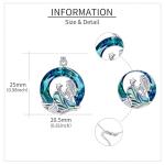 Sterling Silver Mermaid Crystal Pendant Necklace