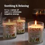 MAGNIFICENT 101 Pure Sage Smudge Set of 3 Candles
