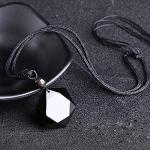 Black Obsidian Hexagram Necklace for Couples