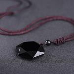 Black Obsidian Hexagram Necklace for Couples