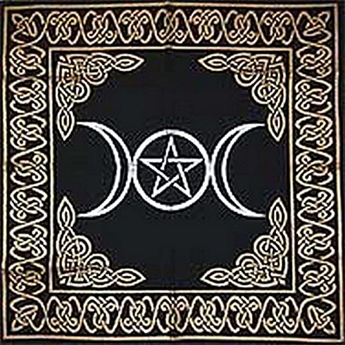 Triple Goddess Altar Tarot Cloth With Pentagram