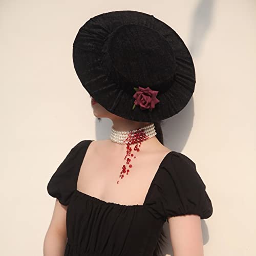 Dripping Blood Imitation Pearls Vampire Choker Necklace