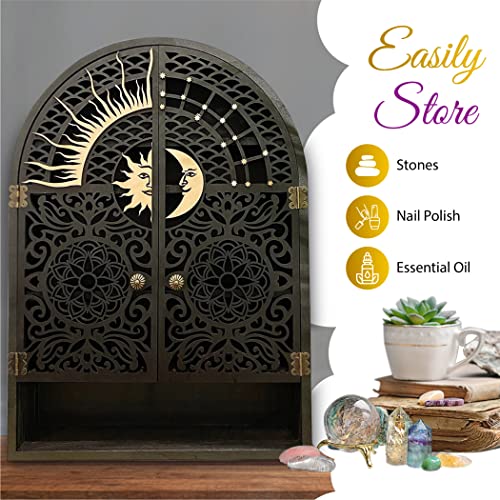 Sun and Moon Crystal Display Shelf & Case
