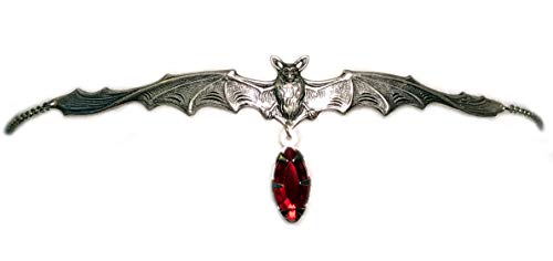 Vampire Bat Headpiece with Red Stone