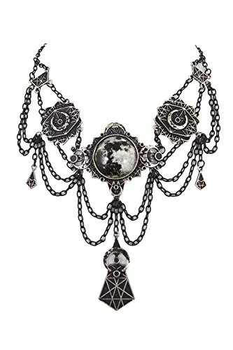 Gothic Victorian Crescent Moon Jewelry Necklace