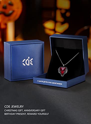 Womens Angel Wing Pendant Heart Necklace