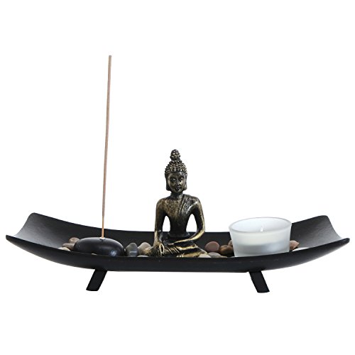 Zen Garden Buddha Statue Incense Burner Holder