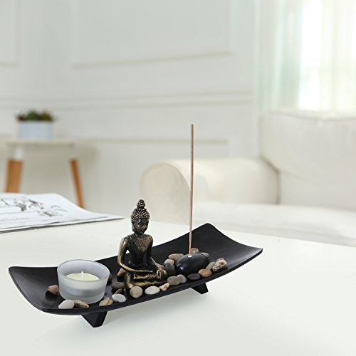 Zen Garden Buddha Statue Incense Burner Holder