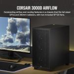 CORSAIR 3000D AIRFLOW Mid-Tower PC Case, Black