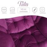 Cozy Velvet Lounge Chair with Footrest