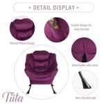 Cozy Velvet Lounge Chair with Footrest
