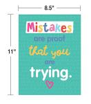 Growth Mindset Positive Quote Wall Poster Set