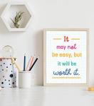 Growth Mindset Positive Quote Wall Poster Set