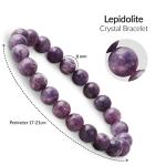 Lepidolite Reiki Bracelet for Prosperity and Luck