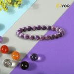 Lepidolite Reiki Bracelet for Prosperity and Luck