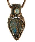 Tree of Life Labradorite & Moonstone Pendant Necklace