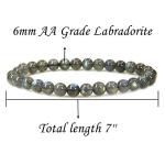 AA Grade Labradorite Beads Stretch Bracelet 7