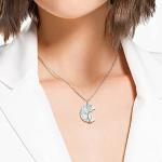 Tree of Life Crescent Moon Necklace with Moonstone