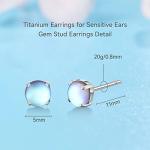 Hypoallergenic Pure Titanium Stud Earrings Set