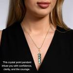 Labradorite Crystal Necklace - Gold Wire Wrapped