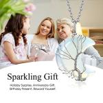 Tree of Life Crescent Moon Necklace with Moonstone