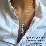 Labradorite Crystal Necklace - Gold Wire Wrapped