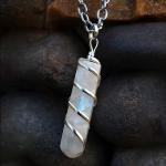 Rainbow Moonstone Necklace for Balance and Creativity