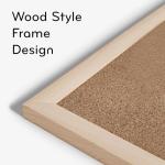 Cork Bulletin Board with Light Birch Frame