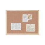 Cork Bulletin Board with Light Birch Frame
