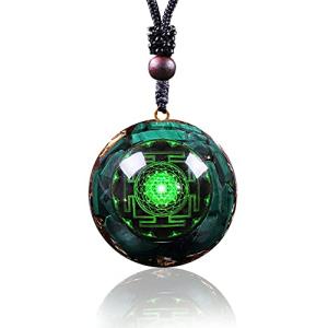 Malachite Orgonite Pendant for Abundance and Healing