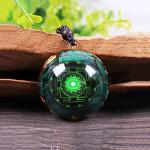 Malachite Orgonite Pendant for Abundance and Healing