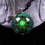 Malachite Orgonite Pendant for Abundance and Healing