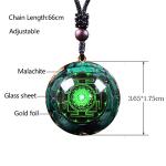 Malachite Orgonite Pendant for Abundance and Healing