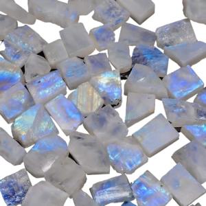 Raw Blue Flash Moonstone Crystals for Abundance