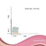 Raw Rainbow Moonstone Stud Earrings - Handmade Gift