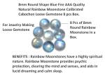 8mm Blue Fire Rainbow Moonstone Loose Gemstones