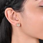 Raw Rainbow Moonstone Stud Earrings - Handmade Gift