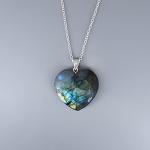 Labradorite Heart Pendant Necklace for Manifesting Abundance