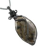 Natural Labradorite Pendant Necklace for Wealth Attraction