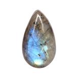 Blue Flash Labradorite Pear Cabochon 21 Ct Gemstone