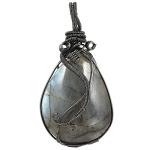 Natural Labradorite Pendant Necklace for Wealth Attraction
